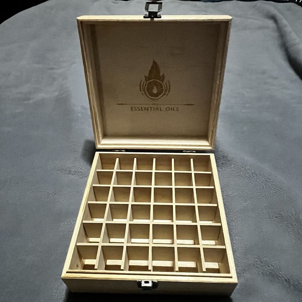 My Essential Oil Box - 36 Grid Storage Case Essential Oil Wooden Box Organizer